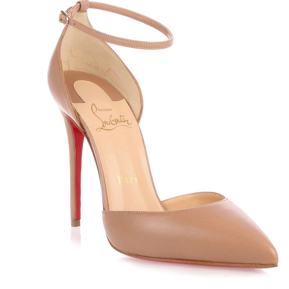 Christian Louboutin Uptown 100 Nappa Nude Leather Heel